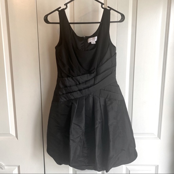 Black Jessica Simpson bubble hem cocktail dress
